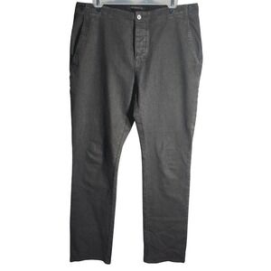 John Varvatos USA Mens Size 34 Gray Slim Fit Couduroy Pants Casual Dress Trouser